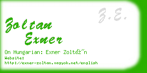 zoltan exner business card